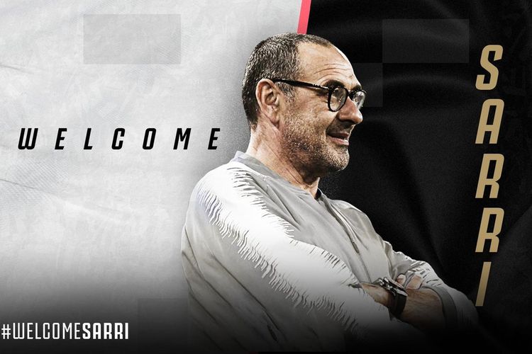 Maurizo Sarri diumumkan sebagai pelatih baru Juventus, Minggu (16/6/2019). 