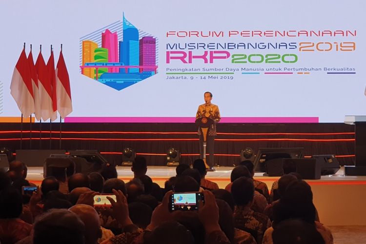 Presiden Joko Widodo membuka Musrenbang 2018 di Jakarta, Kamis (9/5/2019).