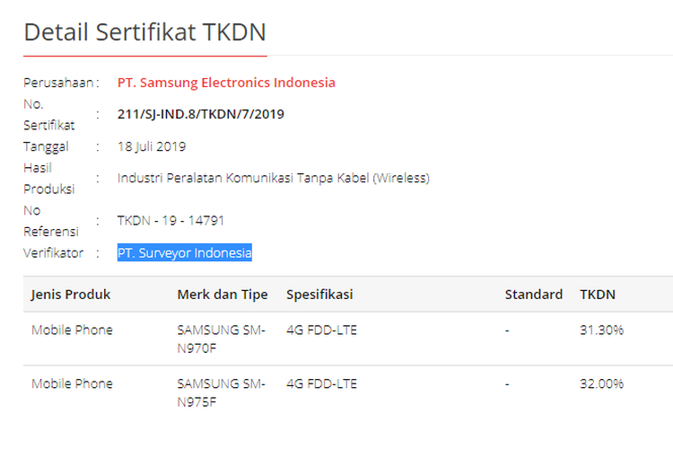 Dua ponsel anyar Samsung yakni Galaxy Note 10 dan Note 10 Pro sudah kantongi sertifikat TKDN. 