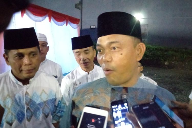 Pangdam XVI Pattimura, Mayjen TNI Marga Taufiq saat diwawancarai wartawan usai buka pauasa bersama di Kantor SAR Ambon, Kamis (23/5/2019)