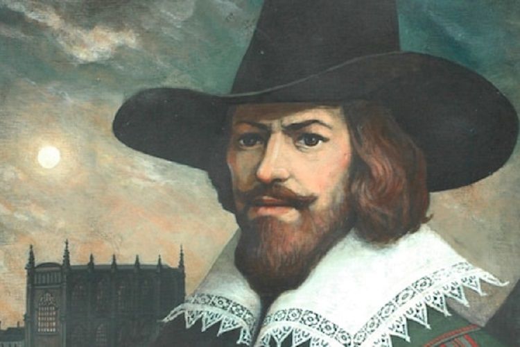 Guy Fawkes, prajurit Inggris yang kemudian dijadikan simbol perlawanan modern karena keterlibatannya dalam Plot Bubuk Mesiu pada 1605.