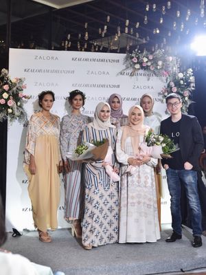 Peluncuran koleksi eksklusif Ria Miranda dan Khanaan dalam Zalora Private Trunk Show di Jakarta (3/5).