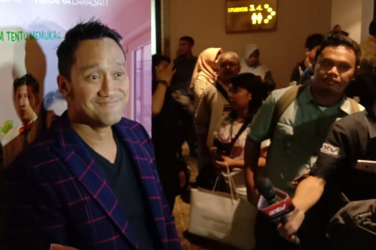 Tora Sudiro menghadiri screening film Rumput Tetangga di XXI Plaza Indonesia, Thamrin, Jakarta Pusat, Senin (8/4/2019).