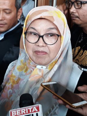 Mantan Menteri Kesehatan Siti Fadilah Supari di Pengadilan Tipikor Jakarta, Kamis (31/5/2018).