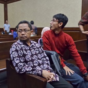 Auditor Utama Keuangan Negara III BPK, Rochmadi Saptogiri, di Pengadilan Tipikor Jakarta, Rabu (25/10/2017).