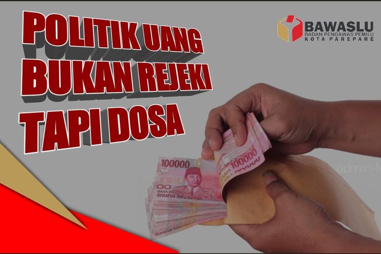 Salah satu meme tolak politik uang yang disebar Bawaslu Sulsel jelang hari pencoblosan Pemilu 2019 yang jatuh pada 17 April mendatang. 