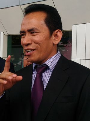 Pengacara Fahri Hamzah, Mujahid A. Latief di Pengadilan Negeri Jakarta Selatan, Kamis (24/1/2019).  