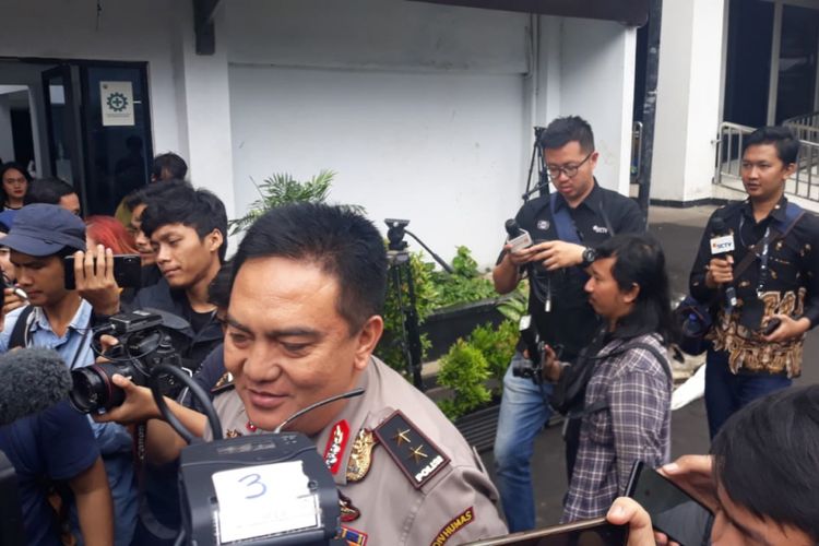 Kepala Divisi Humas Mabes Polri Inspektur Jenderal M.Iqbal di gedung BNN, Jakarta, Rabu (6/3/2019). 