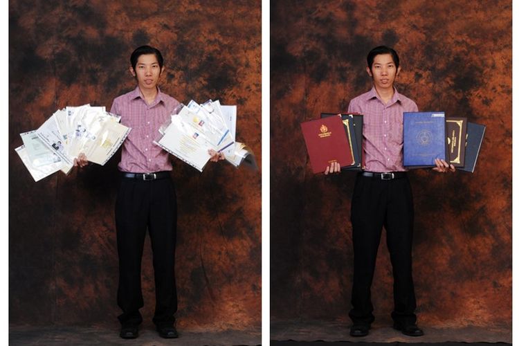Welin Kusuma yang berhasil meraih 32 gelar akademik.