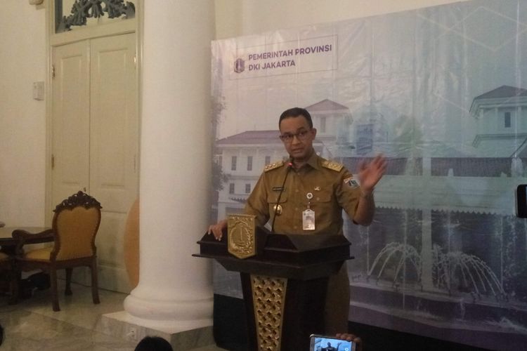 Gubernur DKI Jakarta Anies Baswedan di Balai Kota