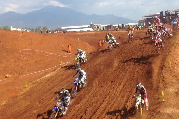 Babak kualifikasi MXGP seri ke-13 di Semarang, Jawa Tengah, Sabtu (7/7/2018)