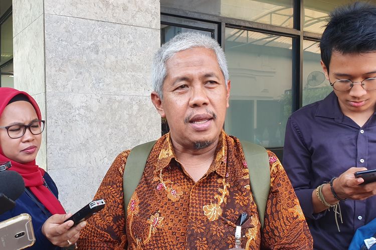 Anggota Dewan Pers Ahmad Djauhar di Istana Kepresidenan, Jakarta, Jumat (30/8/2019).