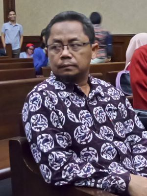 Auditor Utama Keuangan Negara III BPK, Rochmadi Saptogiri, di Pengadilan Tipikor Jakarta, Rabu (25/10/2017).