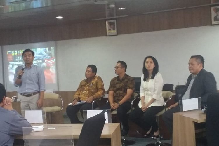 Diskusi bertema Building Jakarta Upwards di Sekolah Bisnis dan Manajemen Institut Teknologi Bandung (SBM ITB), Jakarta, Senin (10/12/2018).
