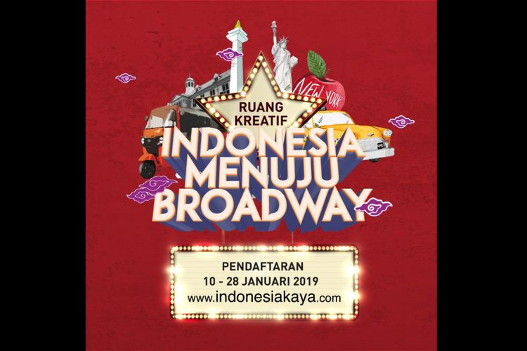 Bakti Budaya Djarum Foundation melalui program Ruang Kreatif, mempersembahkan Indonesia Menuju Broadway yang diperuntukkan bagi para seniman muda berbakat di Indonesia. 