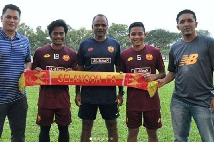 Evan Dimas dan Ilham Udin telah hadir di markas latihan Selangor FA, Sabtu (6/1/2018).
