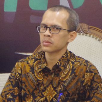 Direktur Eksekutif Indonesia Political Review, Ujang Komarudin di Kompleks Parlemen, Senayan, Jakarta, Selasa (1/8/2018).