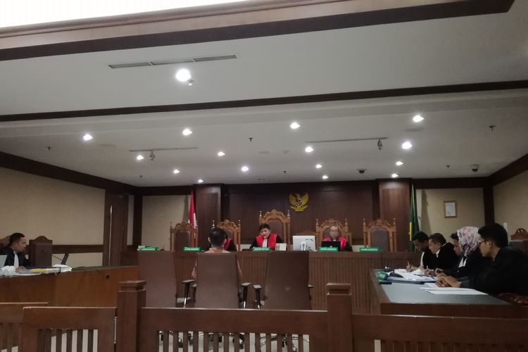Sidang terdakwa Direktur Utama PT Tjokro Bersaudara Kurniawan Eddy Tjokro alias Yudi Tjokro  di Pengadilan Tindak Pidana Korupsi, Jakarta, Senin (22/5/2019) sore.
