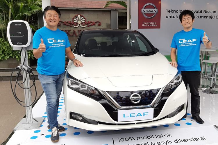 Nissan Leaf dipamerkan di IEMS 2019.