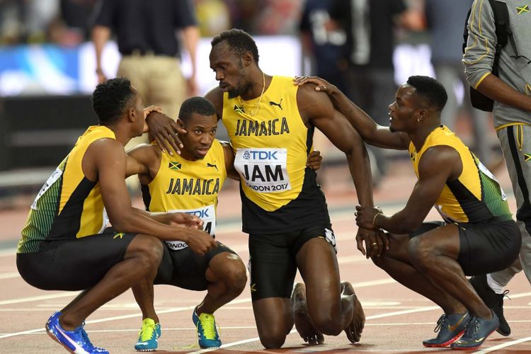 Usain Bolt dan tim Jamaika