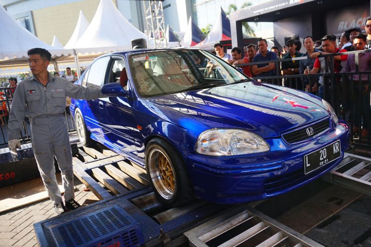 Honda Ferio jawara Dyno test NA di BlackAuto Battle Surabaya
