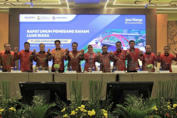 Rapat Umum Pemegang Saham Luar Biasa (RUPSLB) PT Jasa Marga (Persero) Tbk di Jakarta, Jumat (1/2/2019).