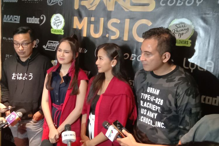 Syifa Hadju dan Lingua dalam wawancara di Musro Hotel Borobudur, Sawah Besar, Jakarta Pusat, Jumat (22/3/2019).