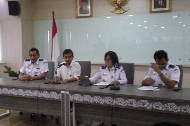 Konferensi pers soal penurunan tarif batas atas tiket pesawat di Jakarta, Kamis (16/5/2019).