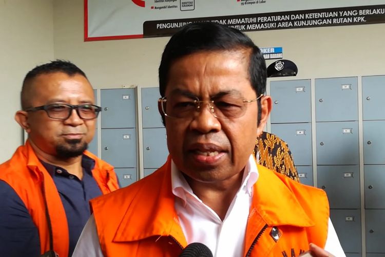 Mantan Sekjen Golkar Idrus Marham di Rutan KPK, Jakarta, Rabu (17/4/2019)