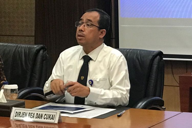 Direktur Jenderal Bea dan Cukai Heru Pambudi di Jakarta, Senin (17/9/2018).