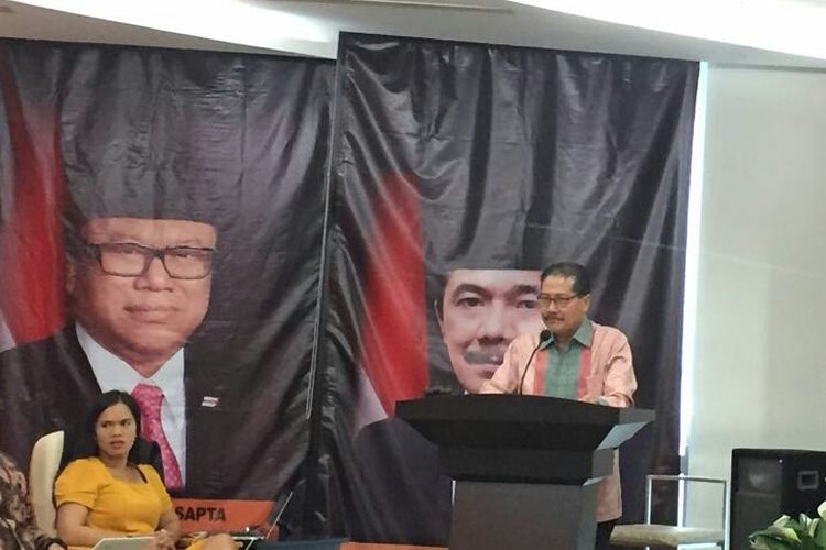 Ketua Badan Pemenangan Pemilu DPP Partai Hanura, Daryatmo saat ditemui di kantor DPP Hanura, The City Tower, Jakarta, Kamis (19/10/2017).