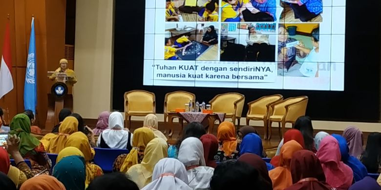 Suasana Lokakarya Nasional dalam Rangka Hari Guru Sedunia 2018, Selasa (2/10/2018), di Kementerian Pendidikan dan Kebudayaan, Jakarta.