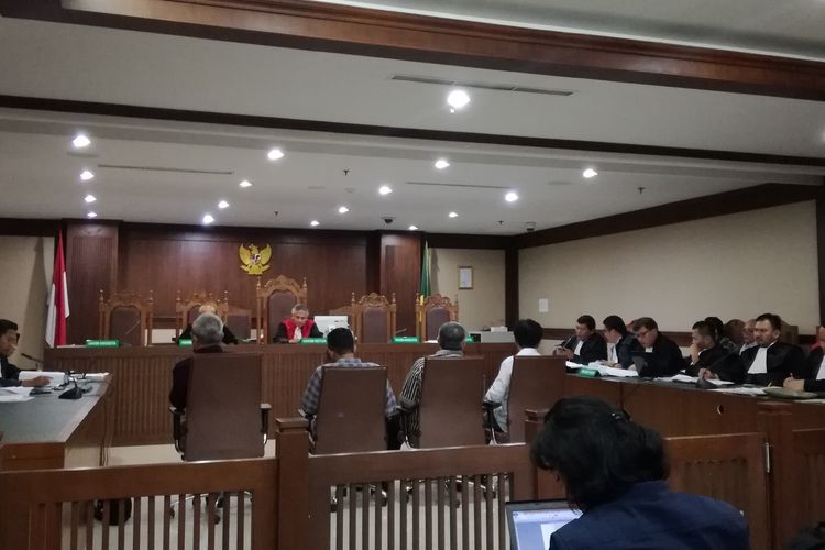 Sidang lanjutan kasus dugaan suap terhadap anggota DPRD Sumatera Utara di Pengadilan Tindak Pidana Korupsi Jakarta, Senin (17/6/2019) sore. 