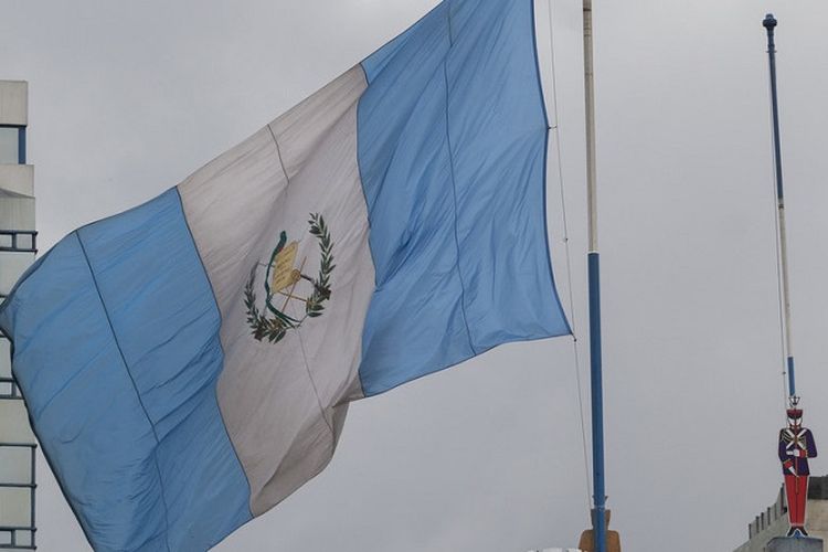 Ilustrasi bendera Guatemala.