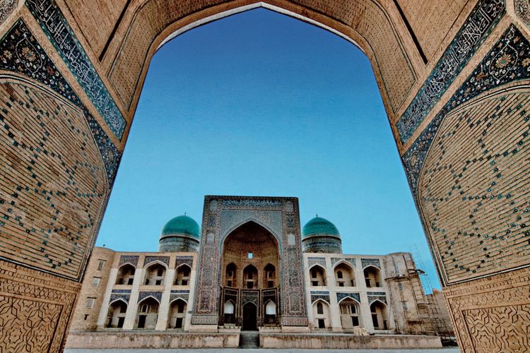Samarkand, sebuah bangunan sejarah di sejarah jalur sutera di Uzbekistan.