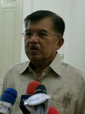 Wakil Presiden RI Jusuf Kalla ketika memberikan keterangan pers di Istana Wakil Presiden RI, Jakarta, Kamis (21/6/2018). 