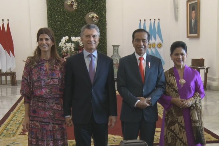 Presiden Joko Widodo, Rabu (25/6/2019) pagi, menerima Presiden Republik Argentina Mauricio Macri di Istana Presiden Bogor, Jawa Barat. 