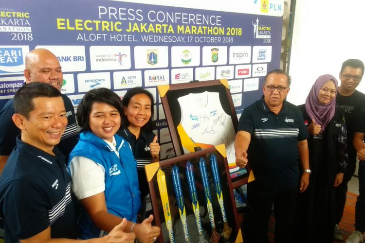 Konferensi Electric Jakarta Marathon 2018 yang diselenggarakan di Aloft Hotel, Jakarta, pada Rabu (17/10/2018).