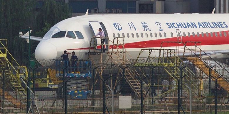 Pesawat maskapai Sichuan Airlines.