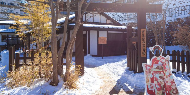 Ikaho Sekisho di Prefektur Gunma, Jepang, yang dahulu digunakan sebagai pos pengawasan perizinan keluar-masuk.
