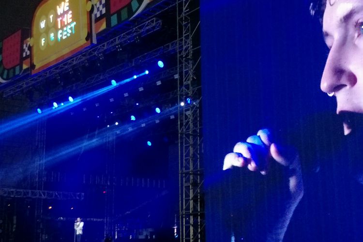 Penyanyi Troye Sivan tampil di We The Fest 2019 di Jiexpo, Kemayoran, Jakarta Pusat, Jumat (19/7/2019).