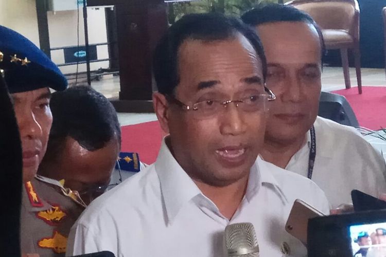Menteri Perhubungan Budi Karya Sumadi saat berada di Palembang, Sumatera Selatan