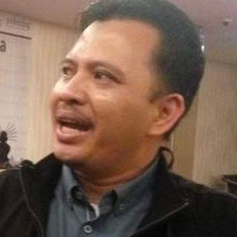 Direktur Eksekutif Poltracking, Hanta Yudha saat di kawasan Jakarta Pusat, Kamis (19/1/2017).