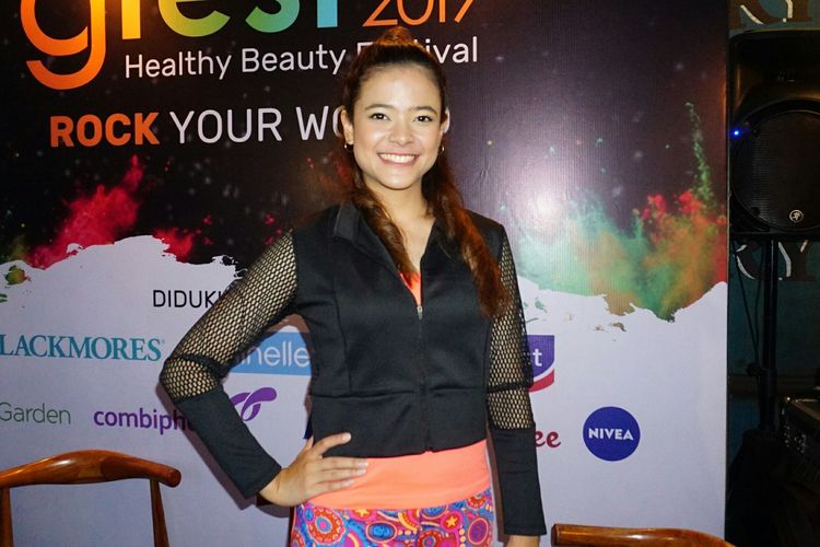 Artis peran Cantika Felder saat ditemui di acara Guardian G-Fest Healthy Beauty Festival 2019 yang digelar di BXC Bintaro, Tangerang Selatan, baru-baru ini
