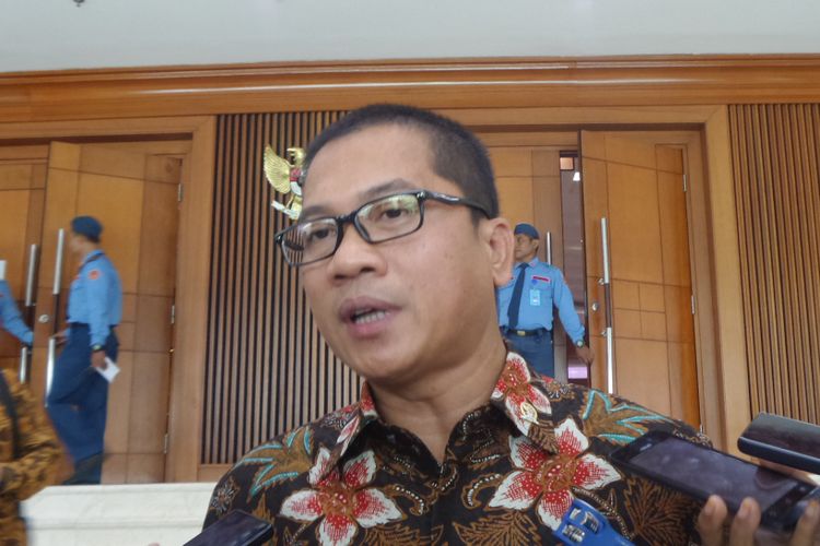 Ketua DPP PAN Yandri Susanto di Kompleks Parlemen, Senayan, Jakarta, Rabu (25/10/2017).