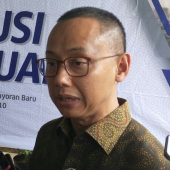 Sekjen PAN Eddy Soeparno saat menghadiri diskusi Daksa Forum, di Jakarta, Jumat (26/1/2018).