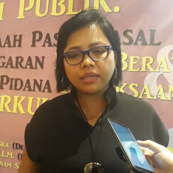 Pakar Hukum Tata Negara Bivitri Susanti usai sebuah diskusi di kawasan Menteng, Jakarta Pusat, Rabu (18/9/2019).