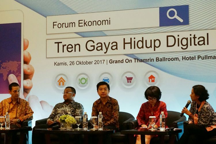 Acara Forum Ekonomi, kerja sama antara Bank Indonesia dan Harian Kompas di Hotel Pullman, Jakarta, Kamis (26/10/2017).