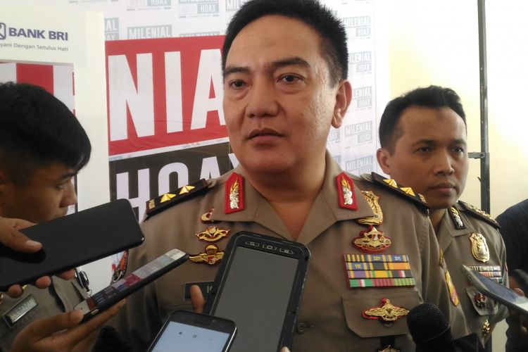 Kepala Divisi Humas Polri Irjen Muhammad Iqbal di Vokasi UI Depok, Jawa Barat, Senin (4/1/2019).