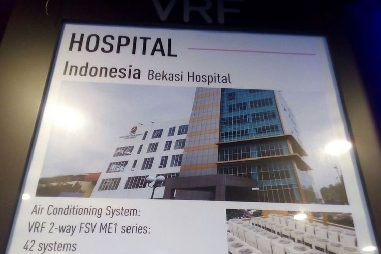 Informasi di salah satu unit kantor Panasonic Appliances Air Conditioning Malaysia Sdn Bhd (PAPAMY) menunjukkan Rumah Sakit Umum Daerah (RSUD) Kota Bekasi, Jawa Barat, telah menggunakan sistem pendingin Variable Refrigerant Flow (VRF) Panasonic.